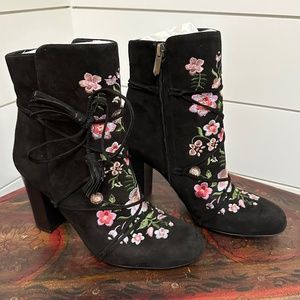 Sam Edelman "Winnie" embroidered boots.